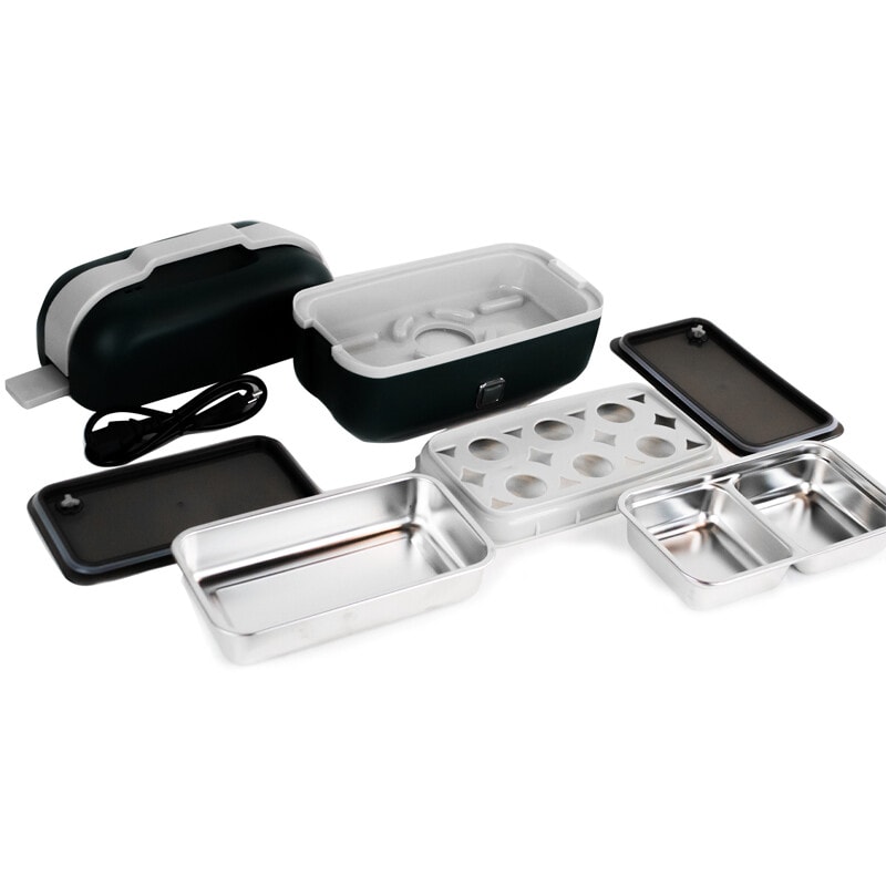 Lunch box chauffante & cuiseur - Noir - 1 L
