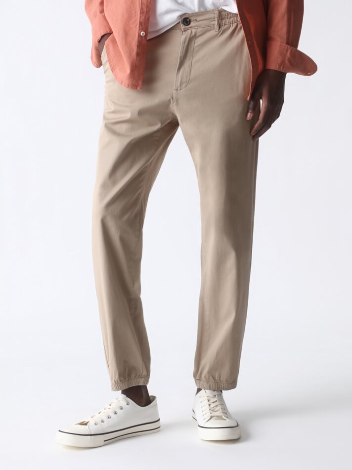 Calça jogger - Tamanho Médio Cru