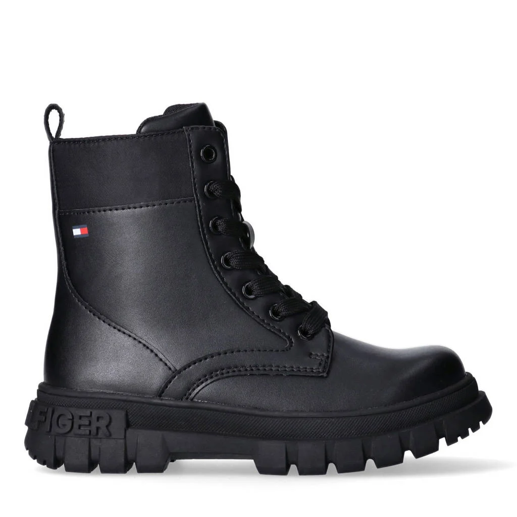 Tommy Hilfiger chunky veterboots zwart