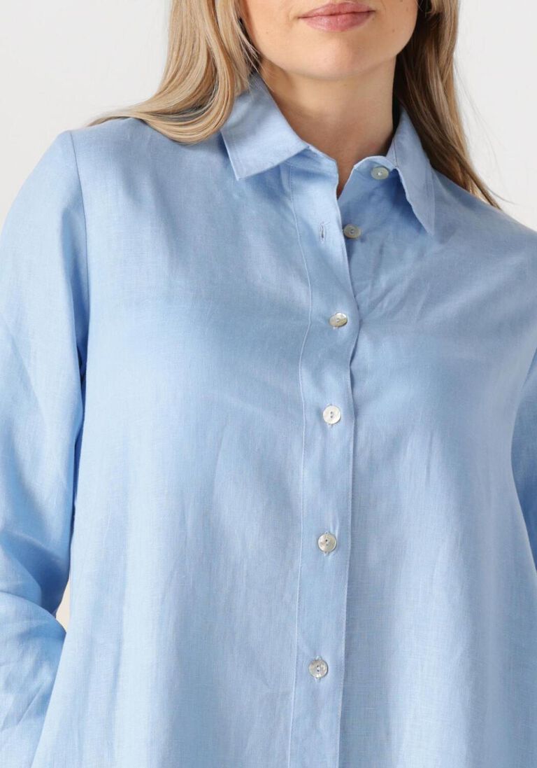 lichtblauwe resort finest maxi jurk shirt dress