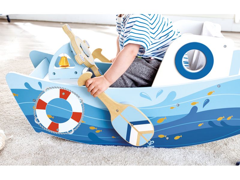 Hape Beschäftigungsspielzeug Captain's Rocking Boat Robustes Schaukelboot für Kinder