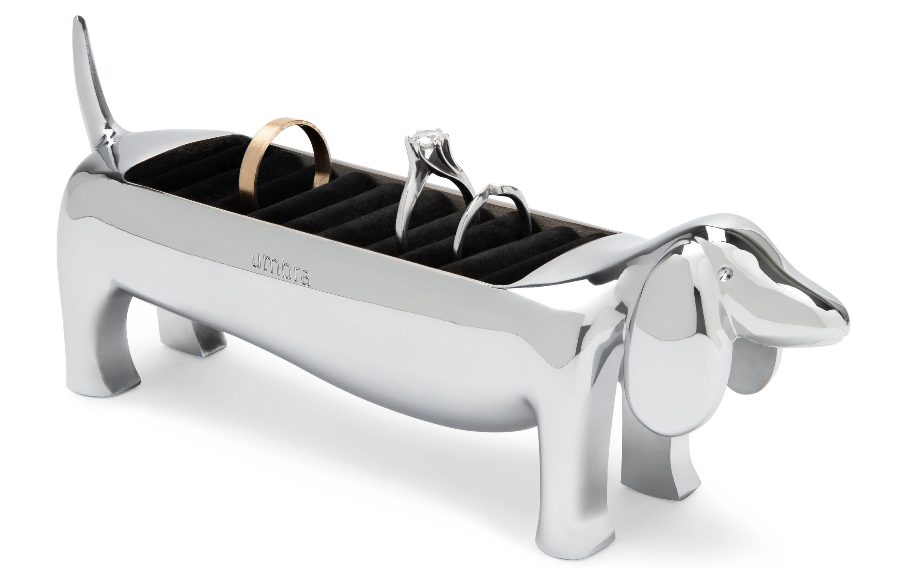 Ringhalter Dachsie für 8 RingeRinghalter in Dachsform