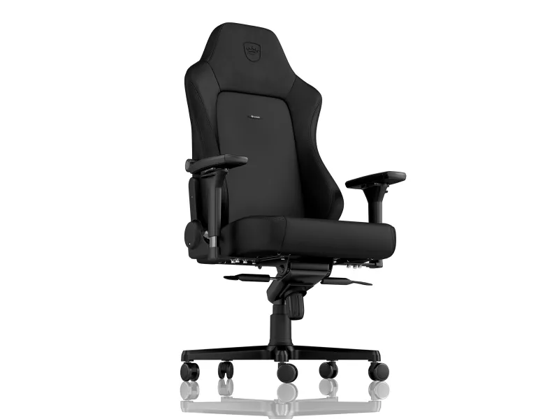 Noblechairs Hero - Stol - ergonomisk - armstøtter - T-formet - vippe - drejeled - polyuretan-læder, stålramme - sort