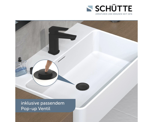 SCHÜTTE RAVEN wastafelkraan, mat zwart 34016