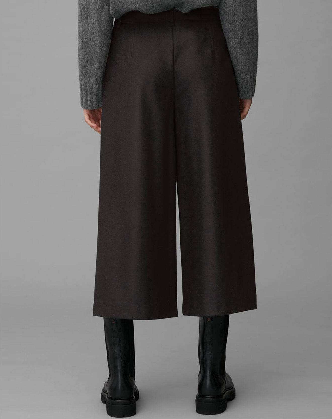 Marc O'Polo Pantalon jupe-culotte en Laine mélangée noir