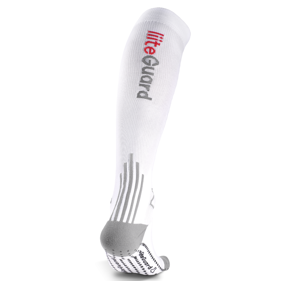 liiteguard shin tech kompressionsstroempe unisex lg1003 white