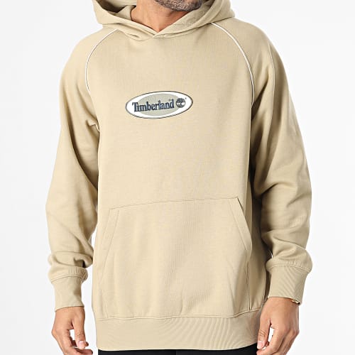 Sweat Capuche Oval Logo A67B5 Beige