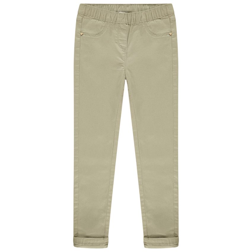 Jegging en twill stretch pour enfant fille - Vert