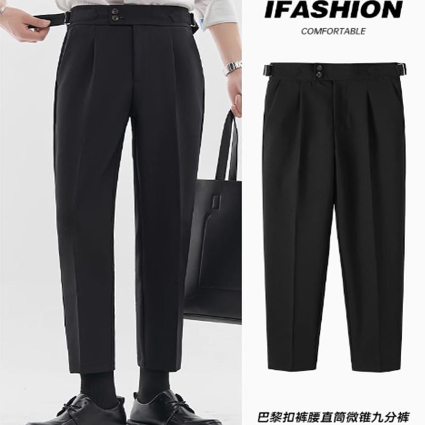 Loansk - Hoge taille effen rechte broek