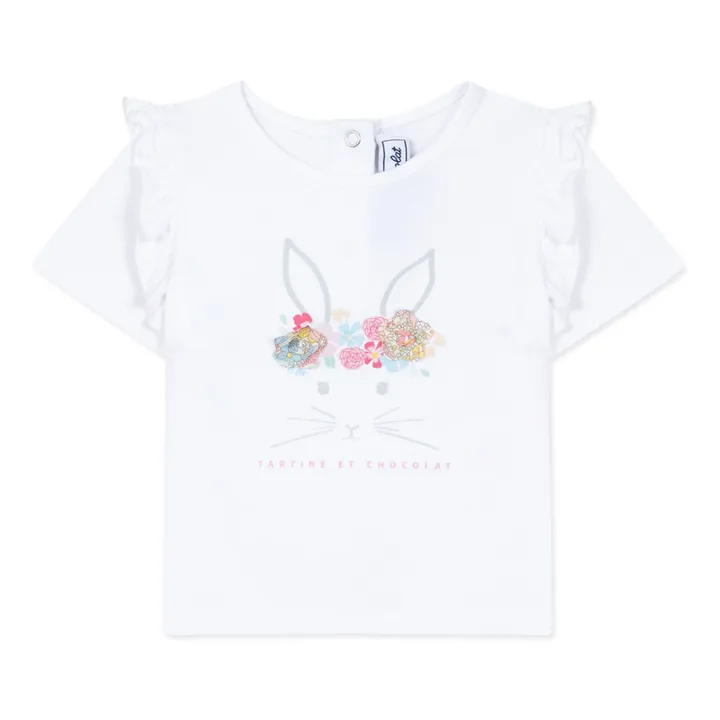 Tartine et Chocolat T-Shirt à Volants Lapin | Blanc