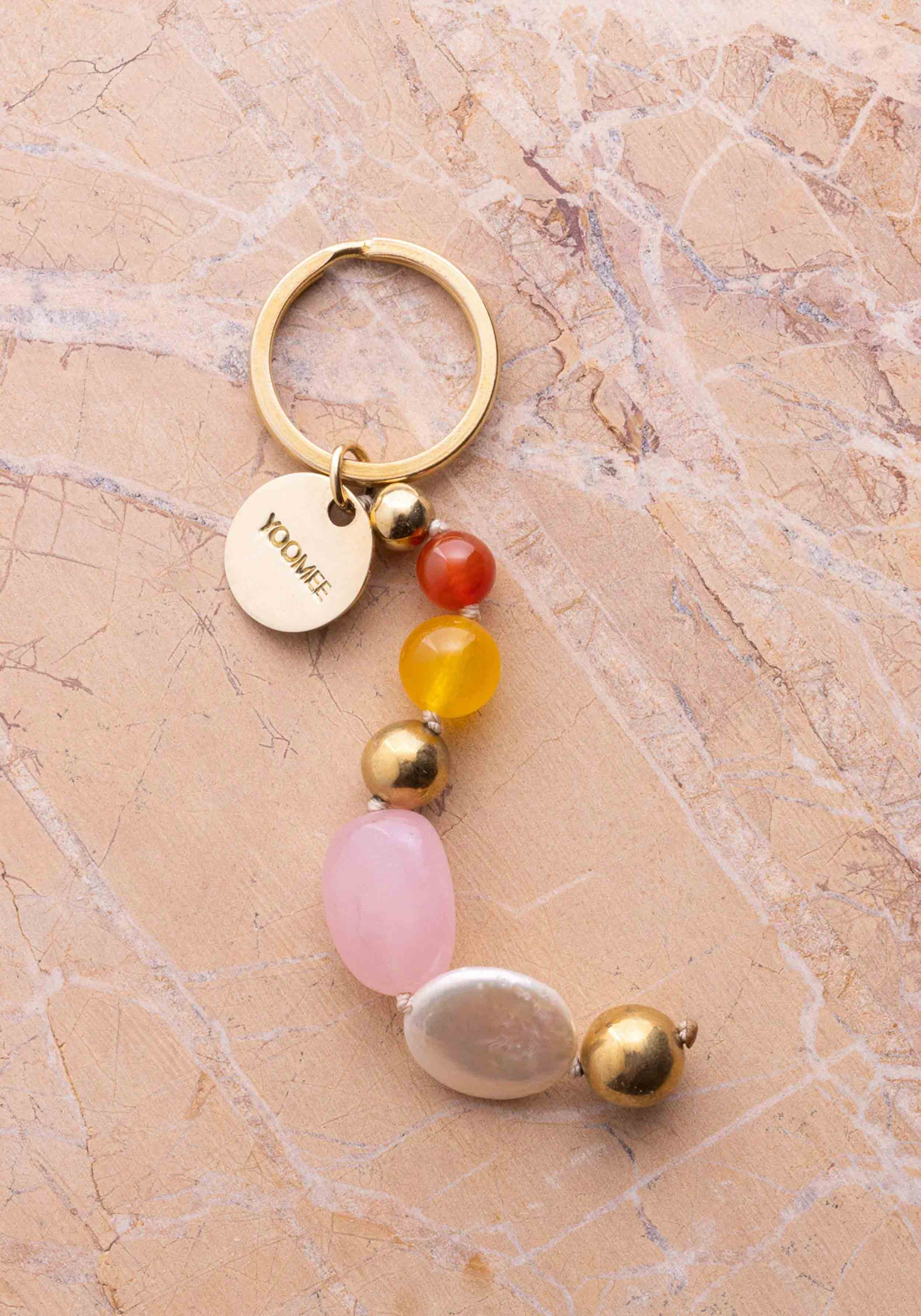 YOOMEE Schlüsselanhänger Stone Pendant Jamila Sunrise
