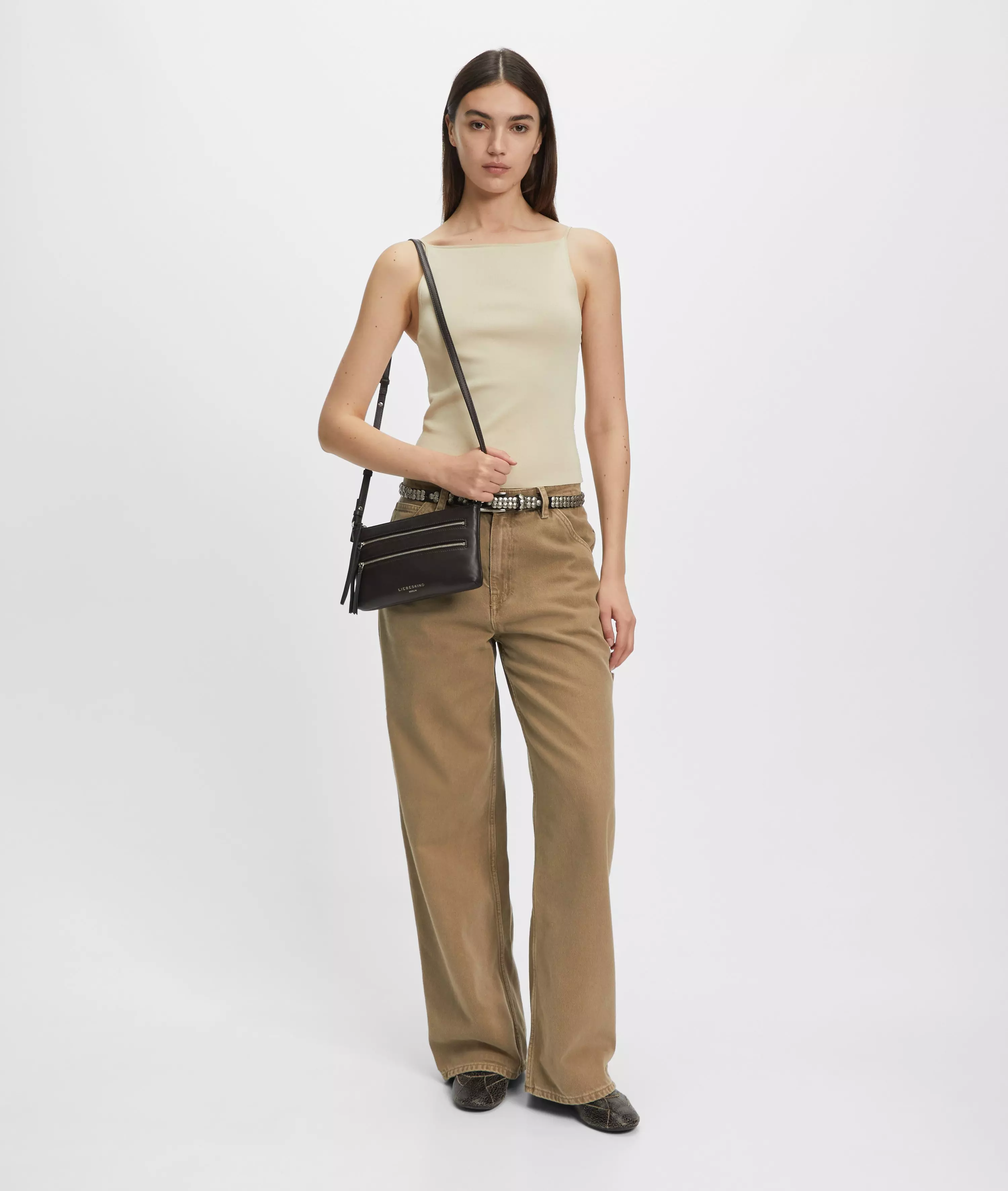 Crossbody Handy shoulder bag made from soft sheepskin