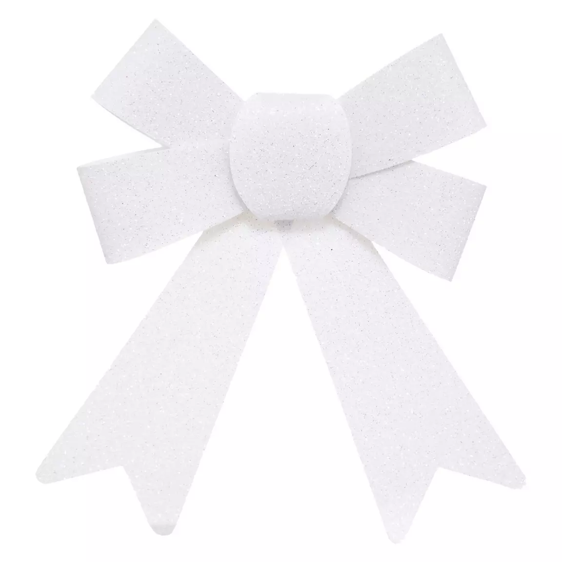 Lot de 2 noeuds de Noël (H17 cm) Paillettes Blanc