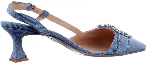 Babouche jeans Sally-33 - maat 43 slingback jeans - maat 43 Calandschoen