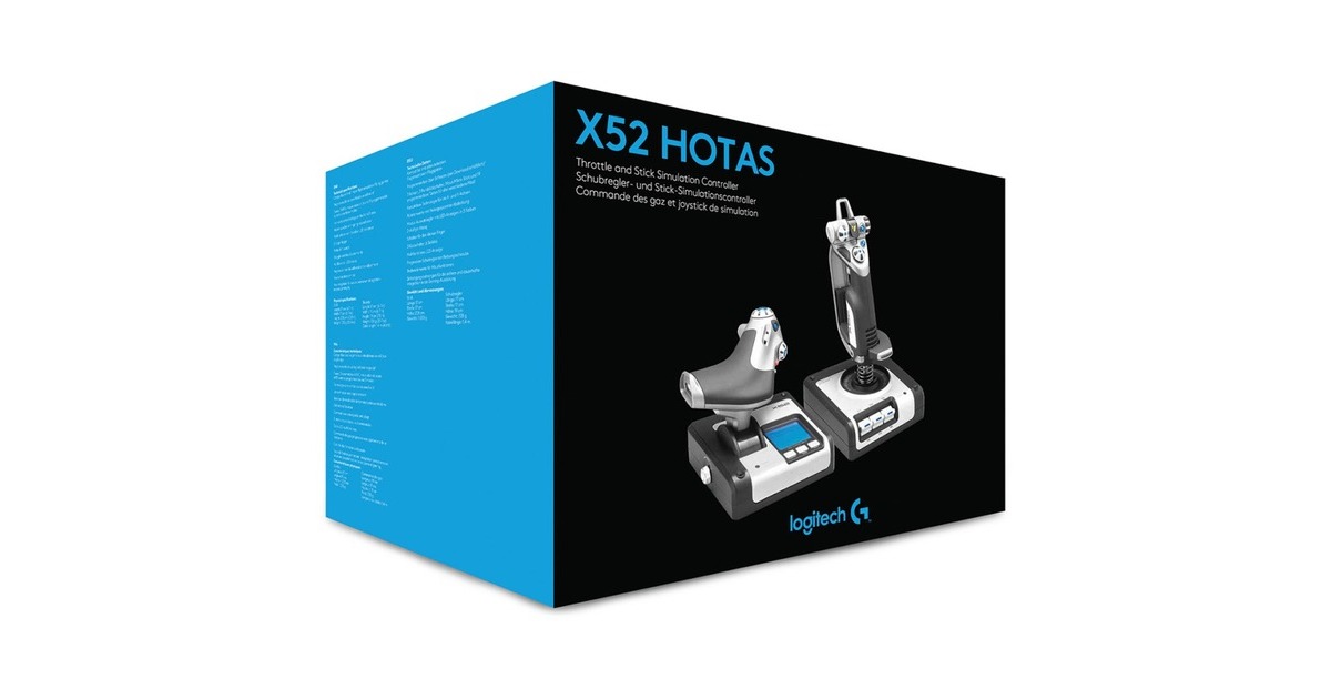 Logitech GSaitek X52 FLIGHT Control System gaming hotas  (Zwart/zilver)