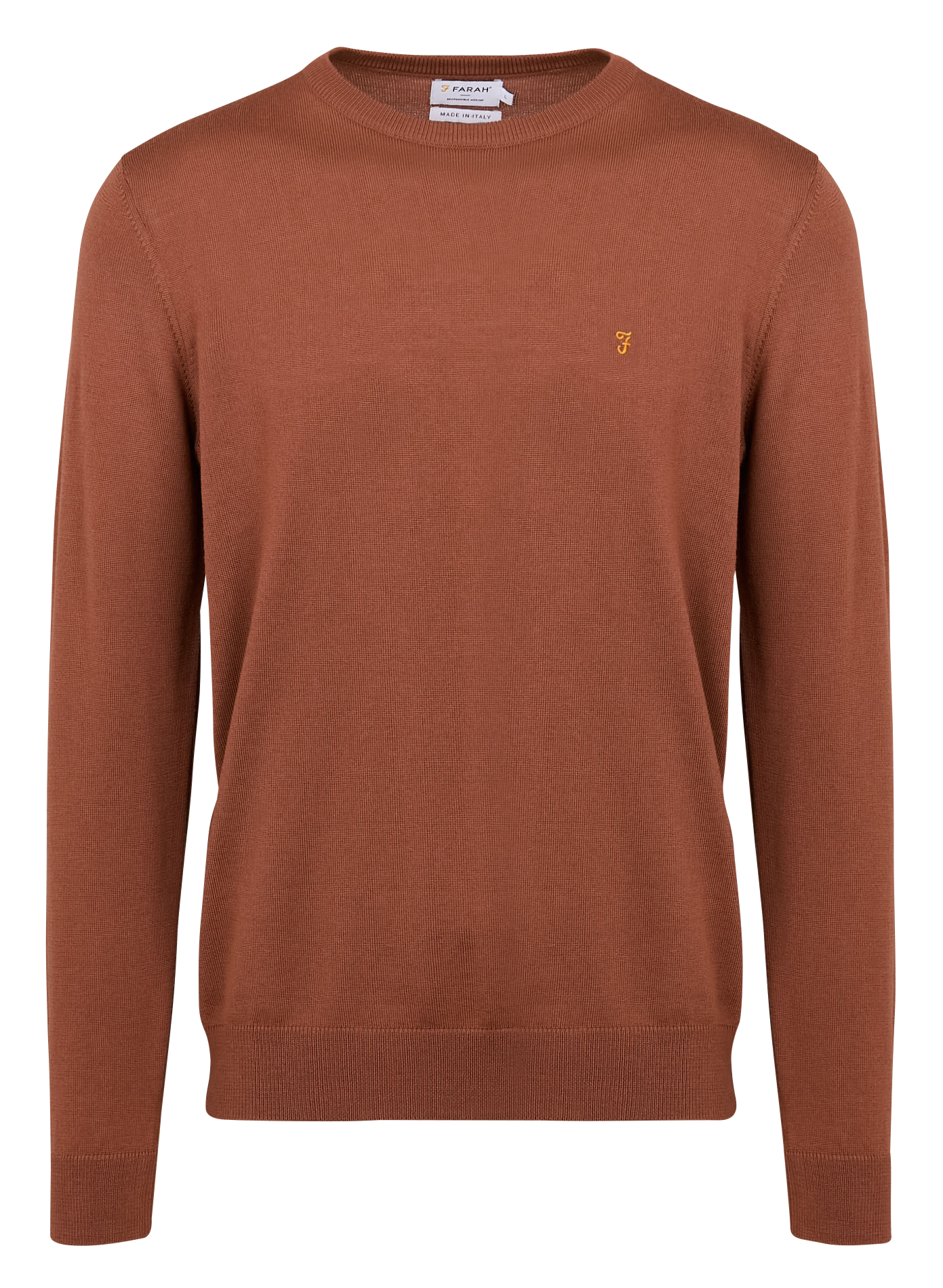 MULLEN - Pull regular en coton bio | Marron