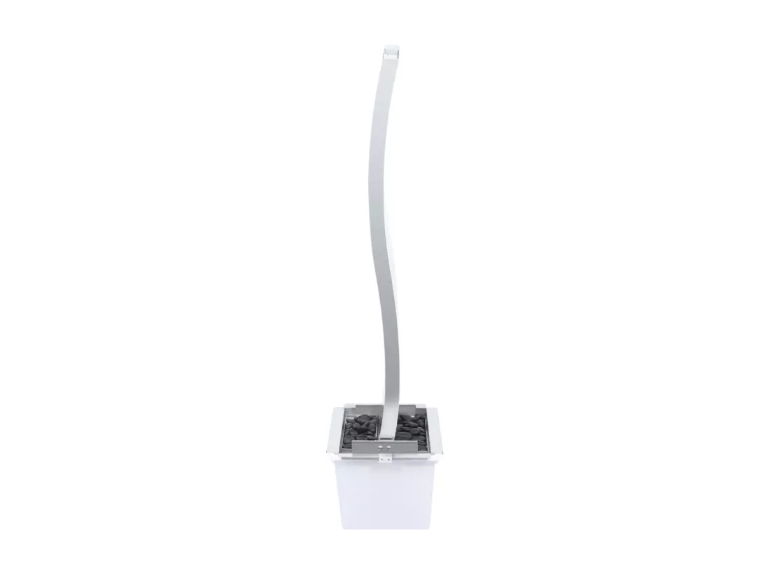 Fontaine de jardin avec pompe Acier inoxydable 130cm Courbé