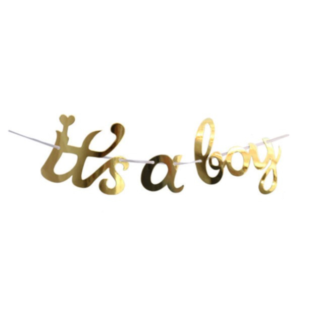 Baby Shower Schriftzug Girlande Gender Reveal Party Dekoation - It's a Boy