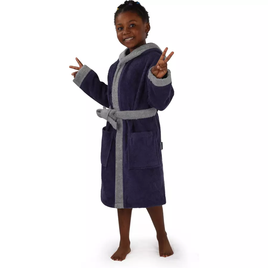 normani Kinder Bademantel aus Bio-Baumwolle Malia Lila  Otter