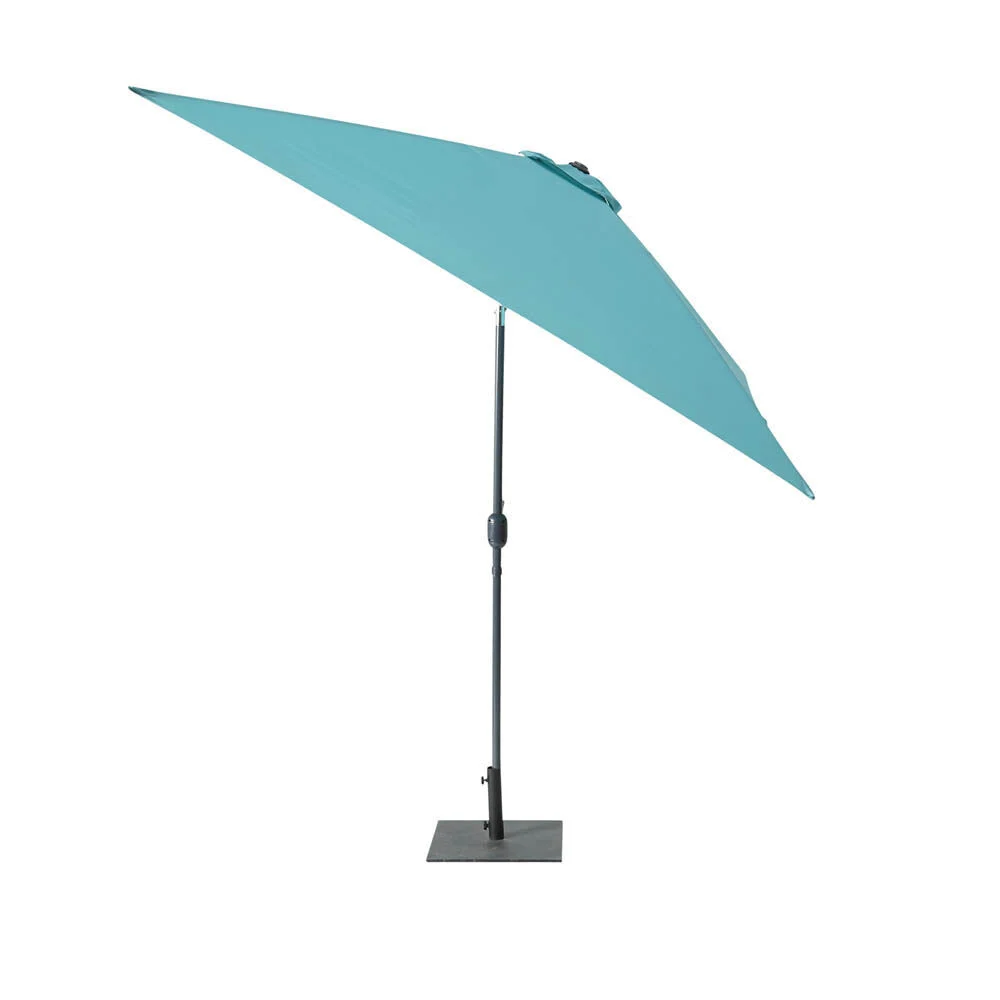 Parasol rectangulaire Tiago inclinable bleu 300 x 200 x H.245 cm