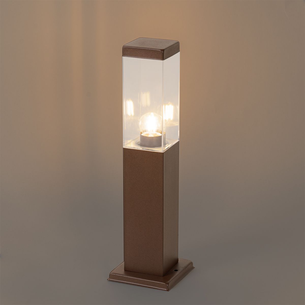 Moderne buitenlamp paal roestbruin 45 cm - Malios