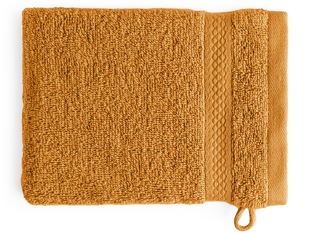DoubleDry Hotel 16 x 21 cm set van 6 washandjes - oker geel