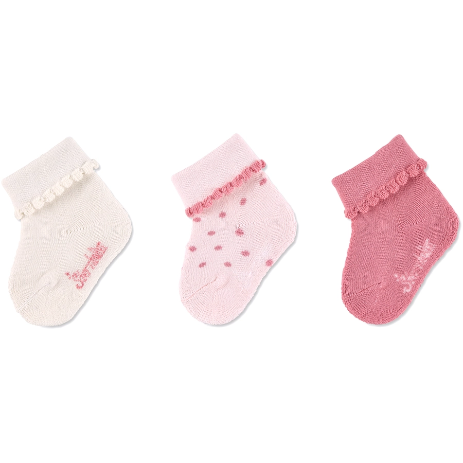 Sterntaler GOTS Baby-Söckchen Punkte, 3er-Pack ecru