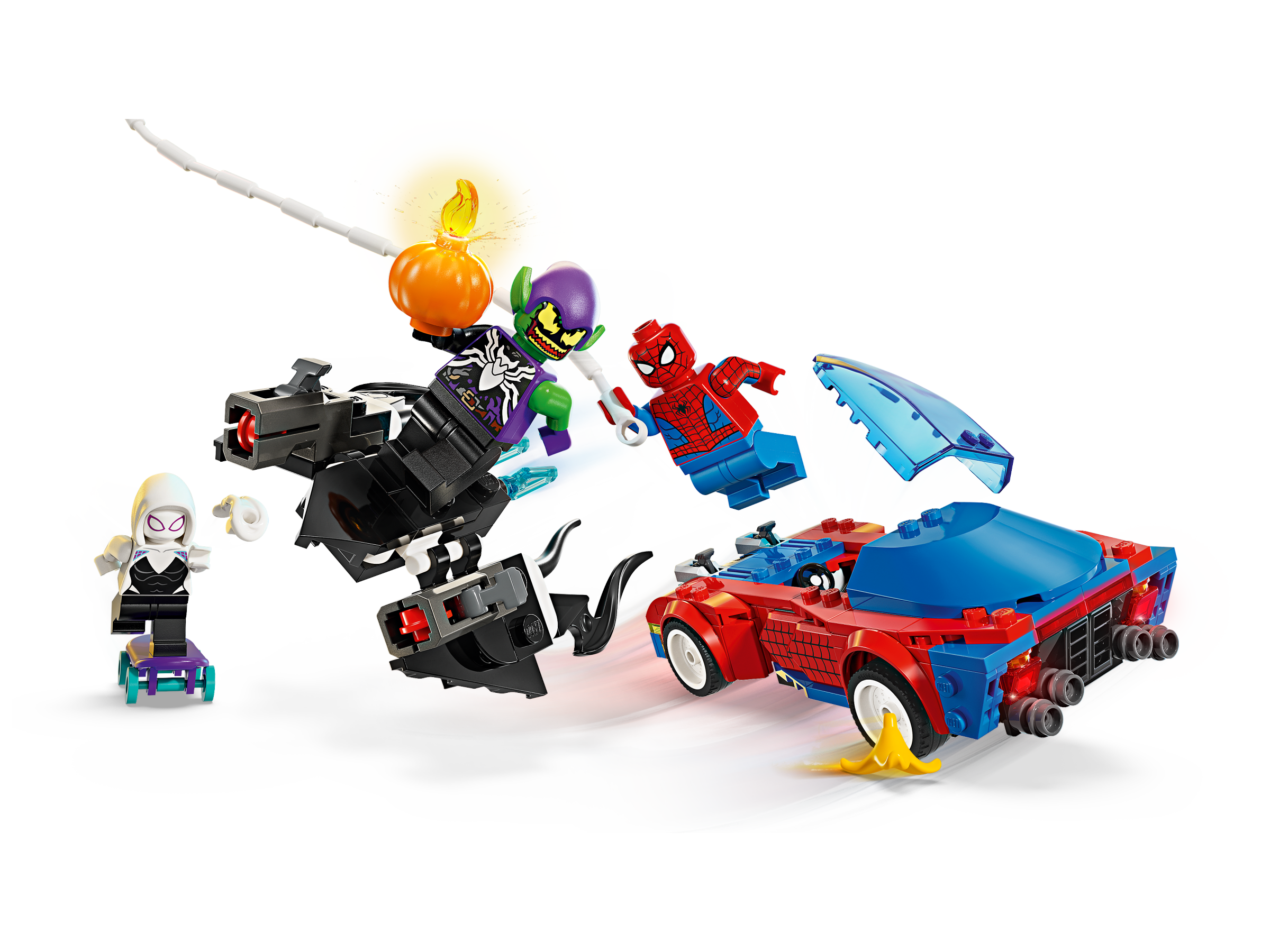 Carro de corrida do Homem-Aranha contra o Duende Verde Venomizado 76279