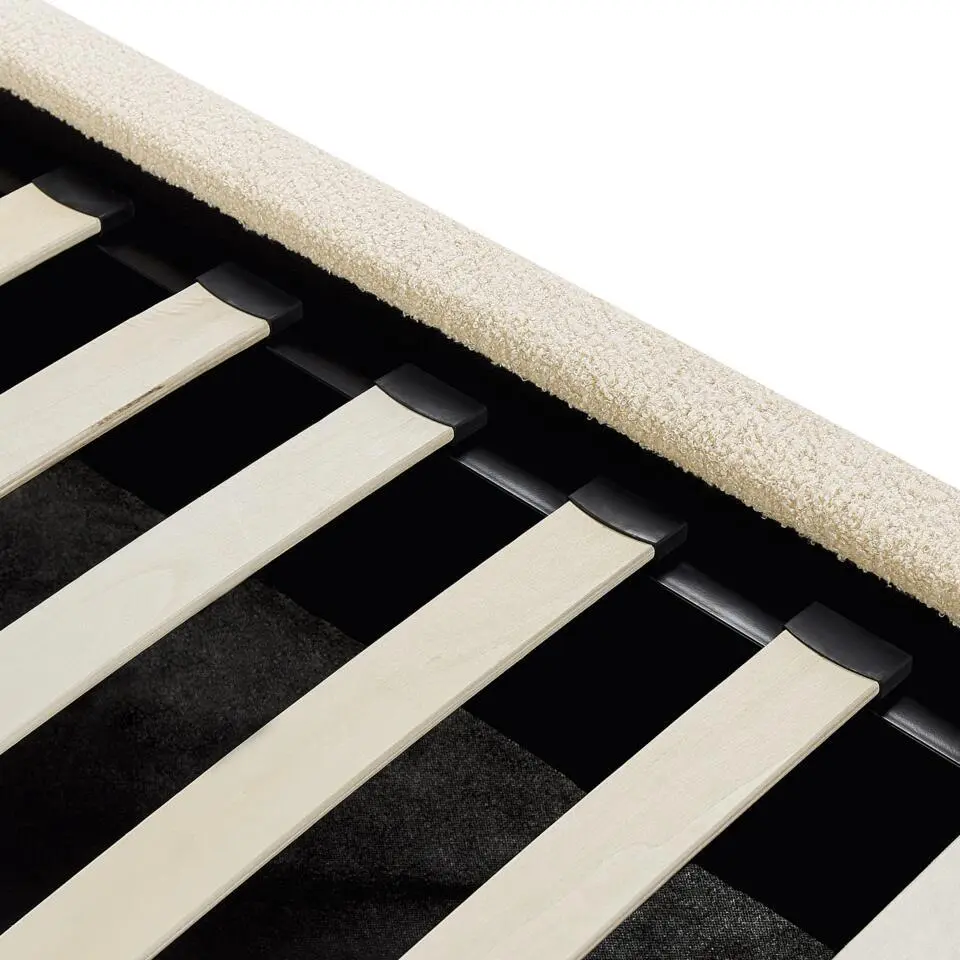 VAUCLUSE - Bed met opbergruimte - Beige - 140 x 200 cm - Polyester