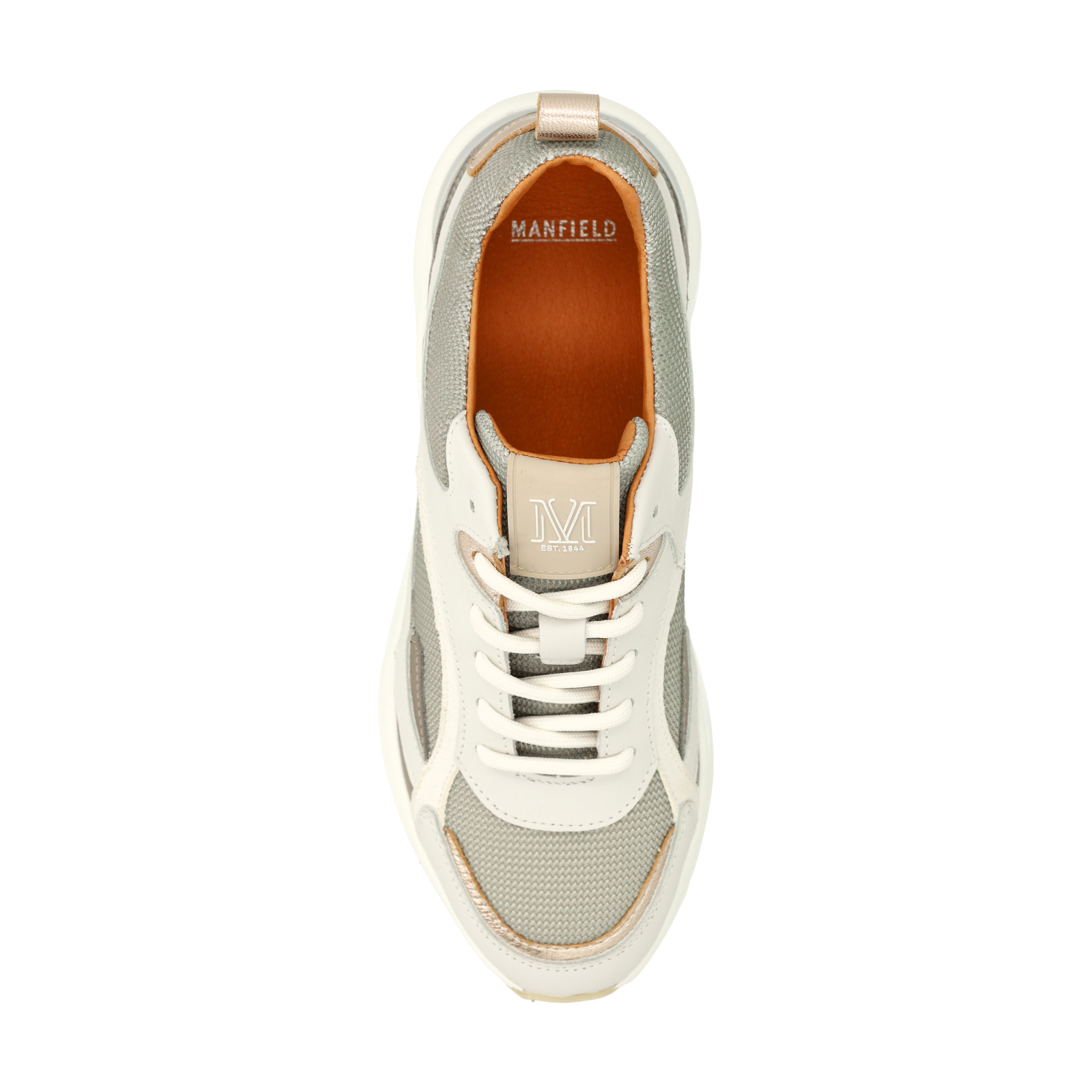 Grijze leren sneakers