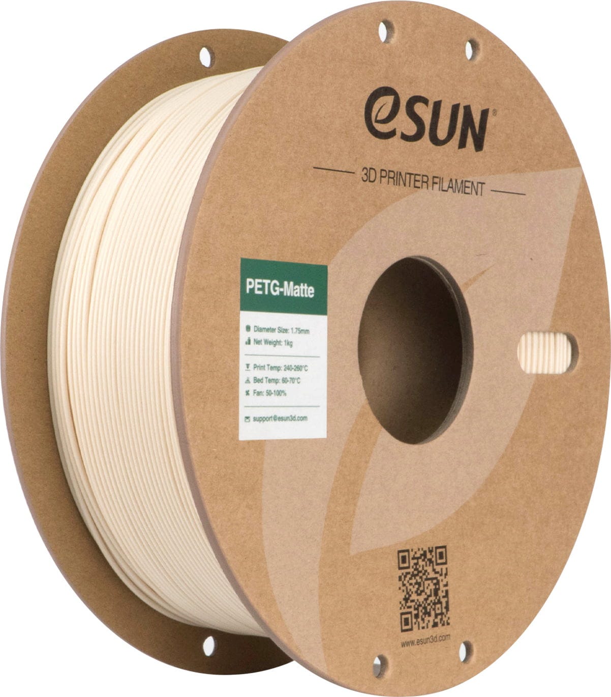 eSUN  PETG-Matte Alabaster White, 1,75 mm / 1000 g    Mattes PETG Filament in Alabaster White