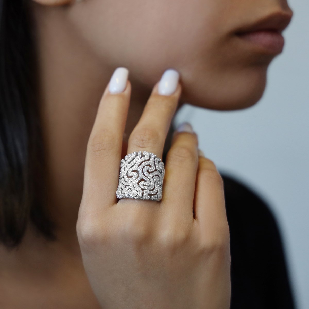 Bague Arabesque Femme Argent