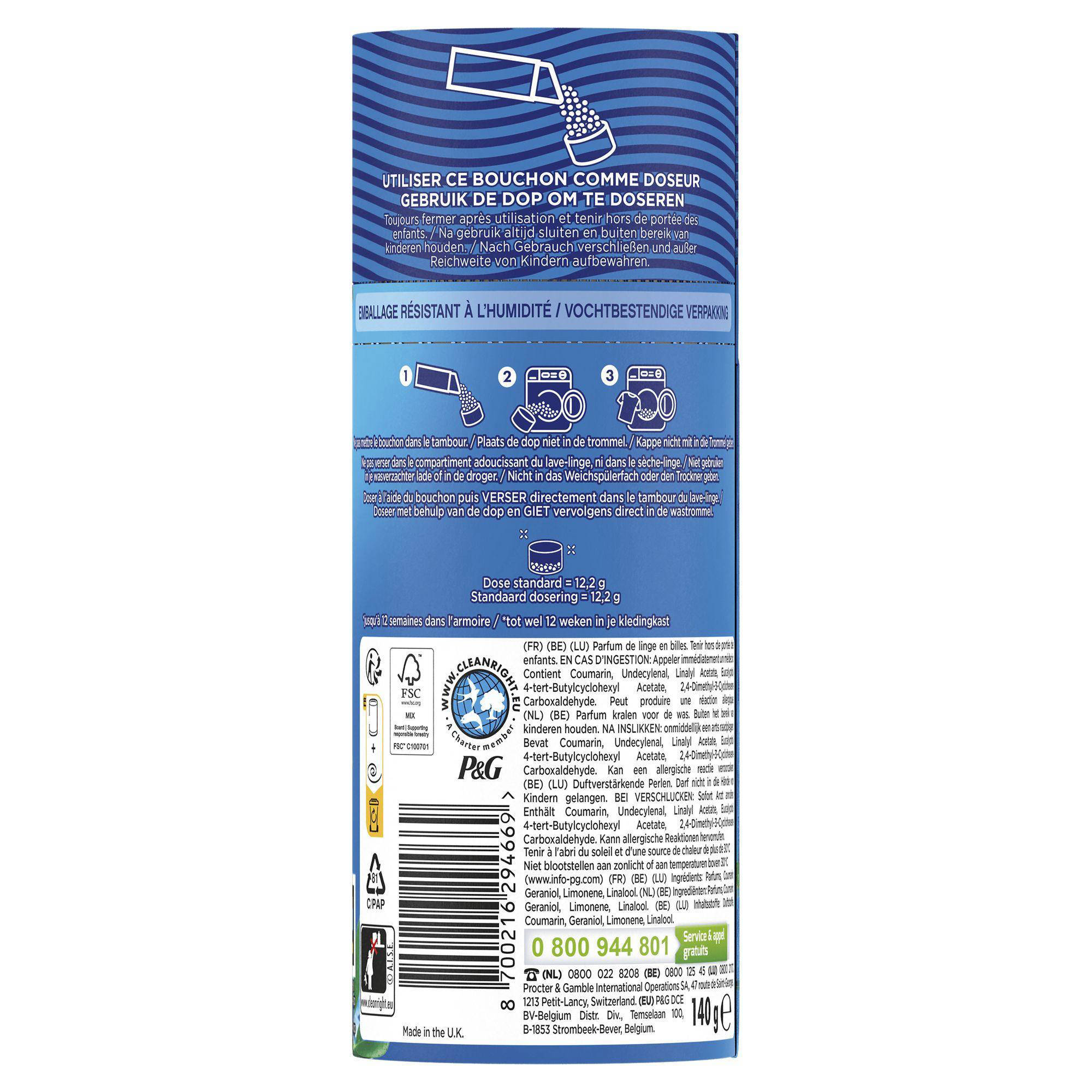 Lenor geurbooster voor de was Zeebries - 6 x 140 gram