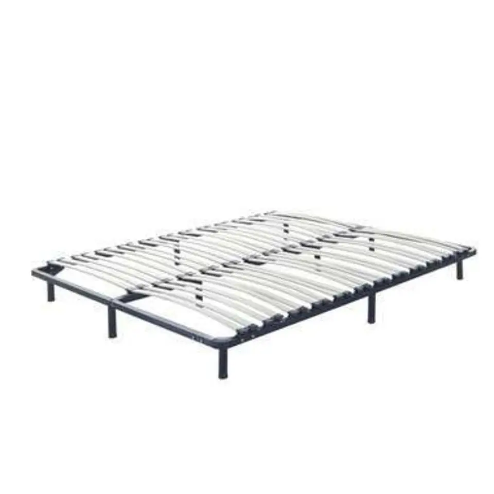 BASIC - Vrijstaande lattenbodem - Zwart - 160 x 200 cm - Staal