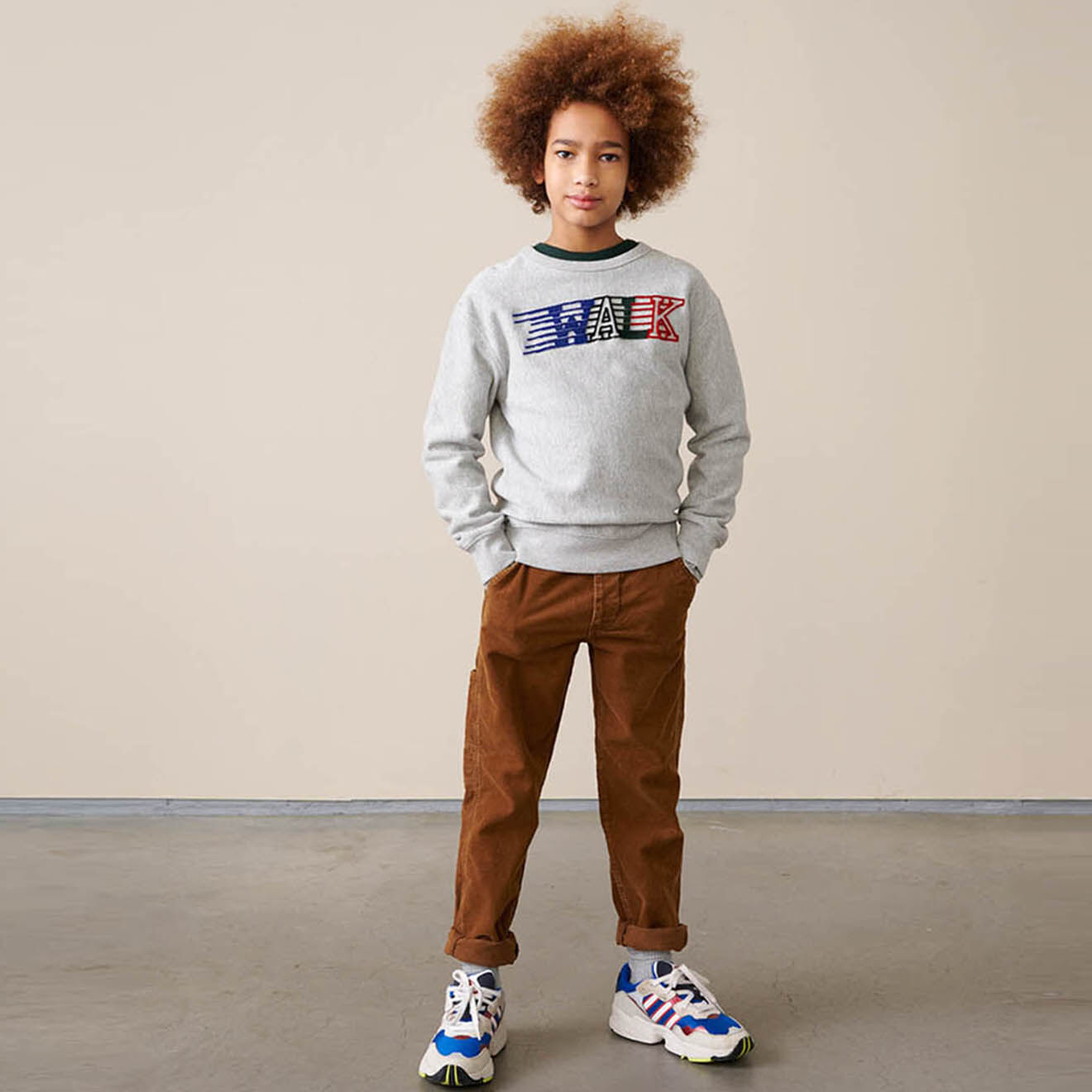 Bellerose Sweat Fago en Coton chiné gris clair