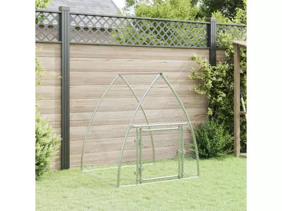 Cage pour poules argenté 100x105x120 cm acier galvanisé