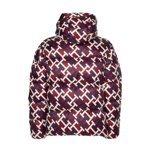 Tommy Hilfiger Monogram Puffer Jakke, Rød, XXL