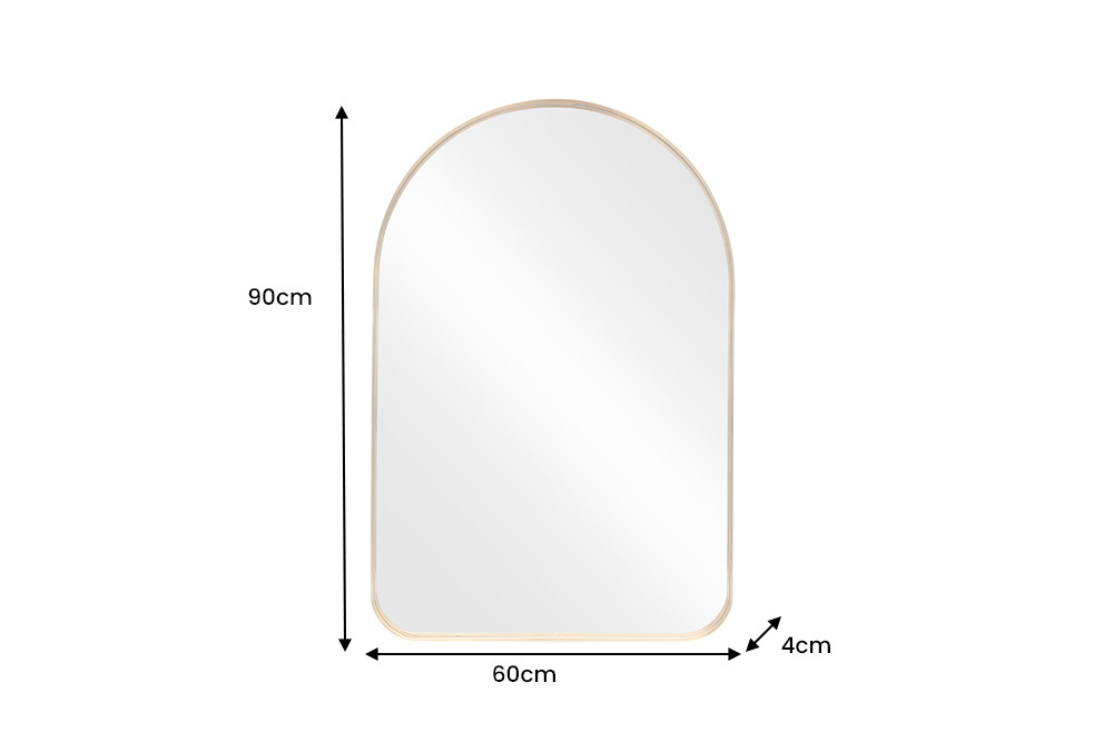 Moderner Wandspiegel ARCA 90cm gold Aluminium