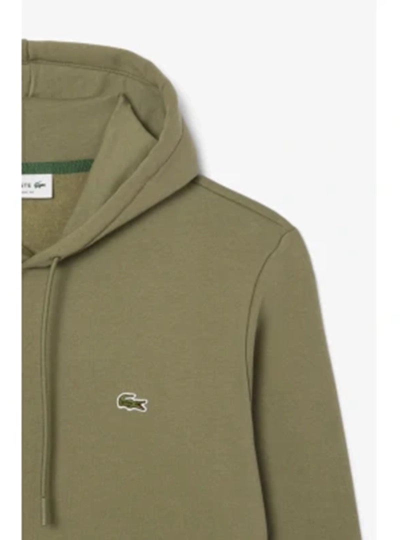 Khaki Green Fleece Hooded Sweatshirt
