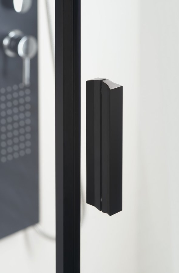 Polysan Zoom Line Black zwarte douchecabine 100x100cm anti-kalk