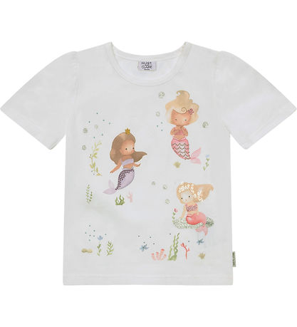 Hust and Claire T-Shirt - Alma - White m. Glitter