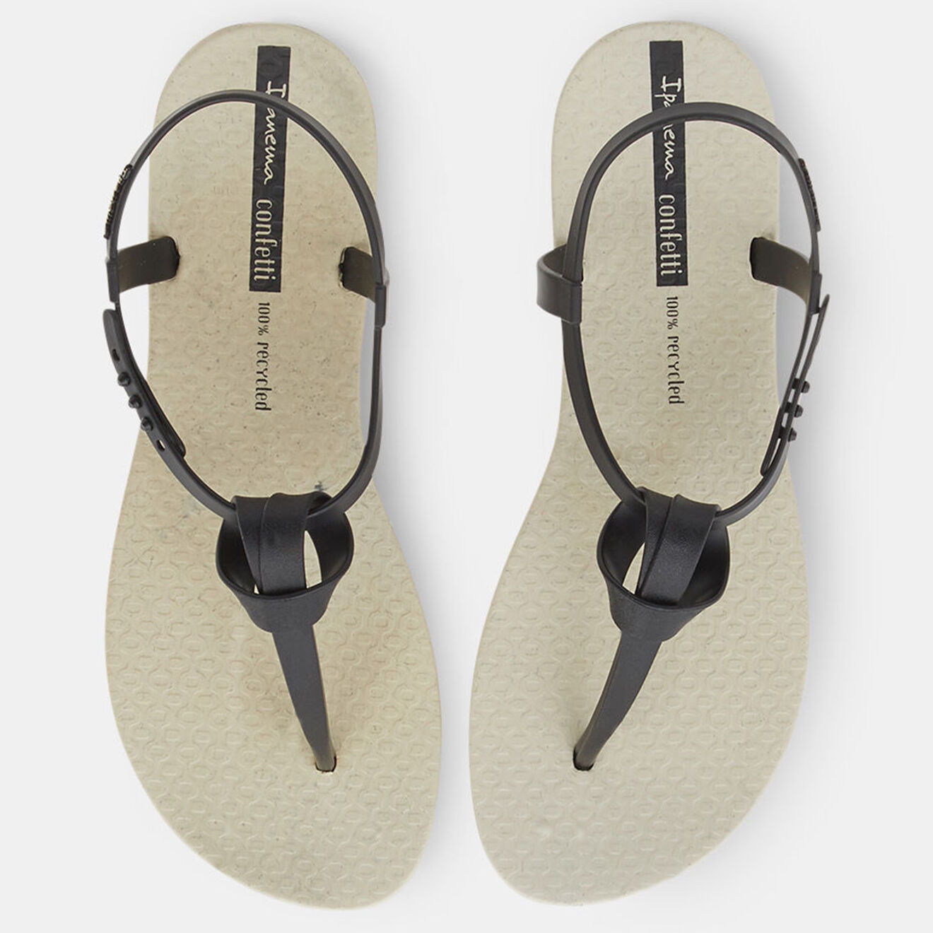 Ipanema Sandales tongs Confetti en matière recyclée beige/noir