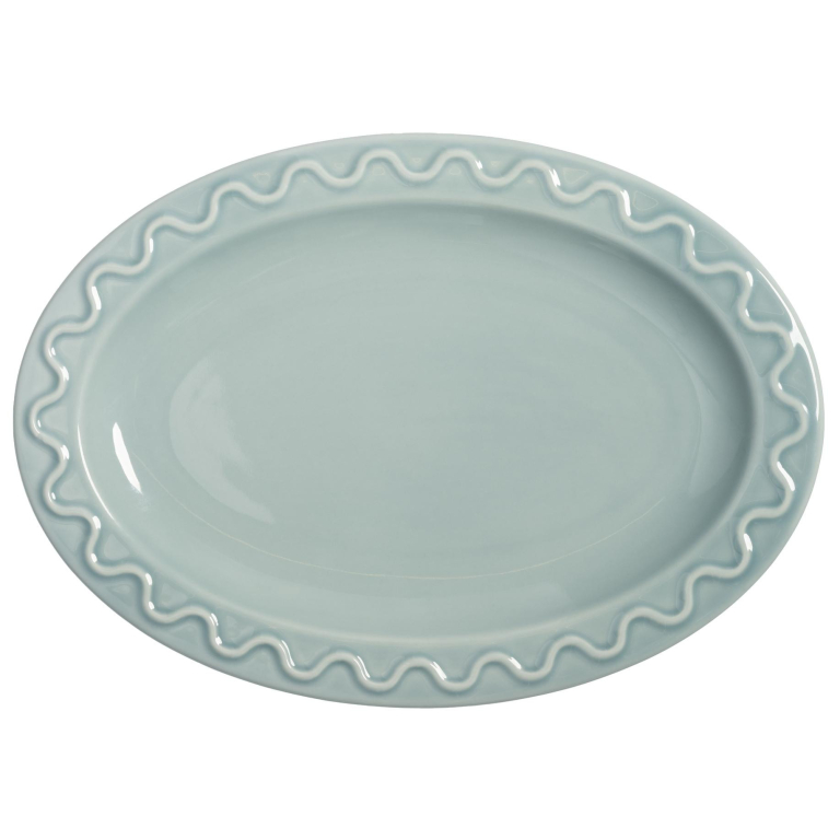 &klevering Mochi serveerschaal 31x22 lichtblauw