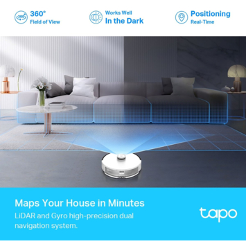 TP-Link Tapo Robotstofzuiger RV30 Plus met dweilfunctie met leegstation