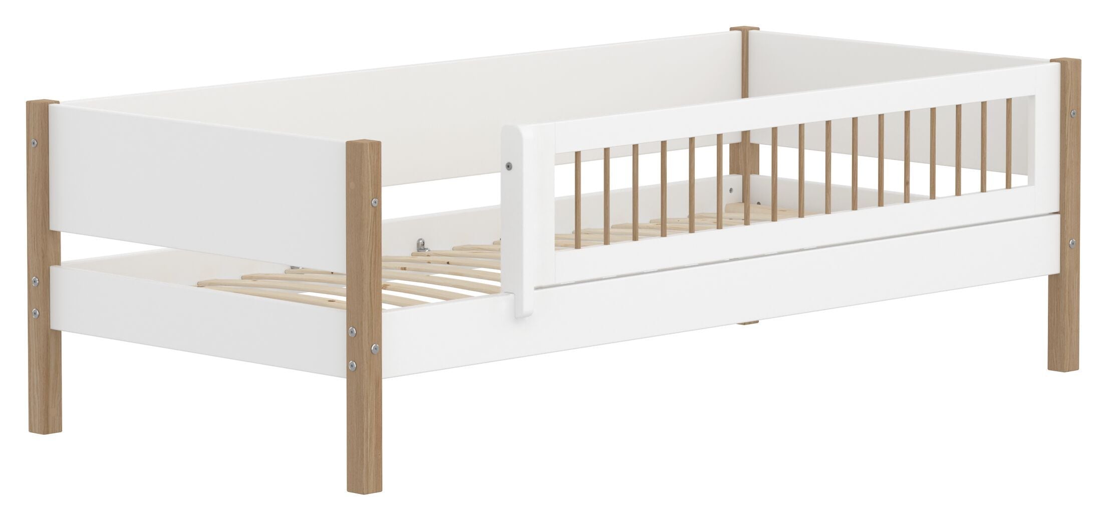 Flexa NOR Einzelbett - Weiss / B: 100.0 cm x T: 208.0 cm x H: 67.0 cm