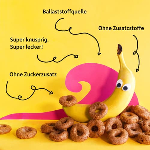 Freche Freunde Kids Bio Knusper-Donuts Banane, Kakao & Zimt