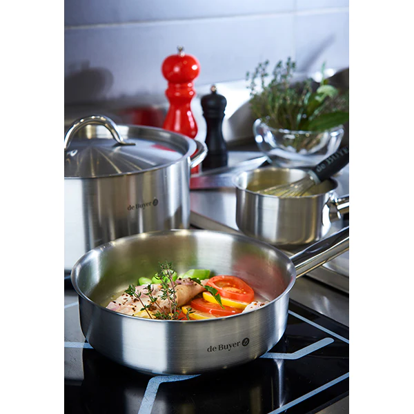 Sauteuse bord droit inox 20 cm Prim'Appety De Buyer