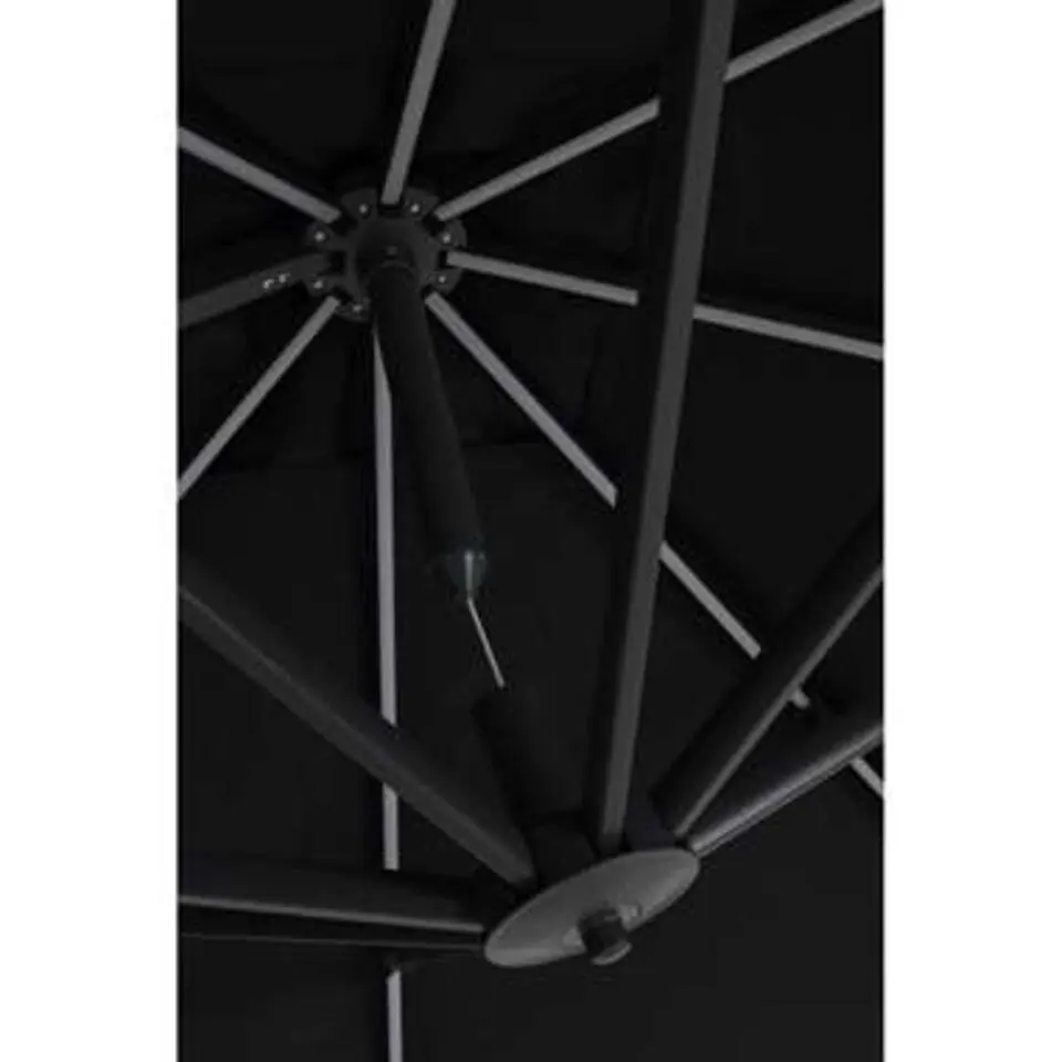 Garden Impressions Hawaii Lumen LED parasol 300x300 -d. grijs - zwart