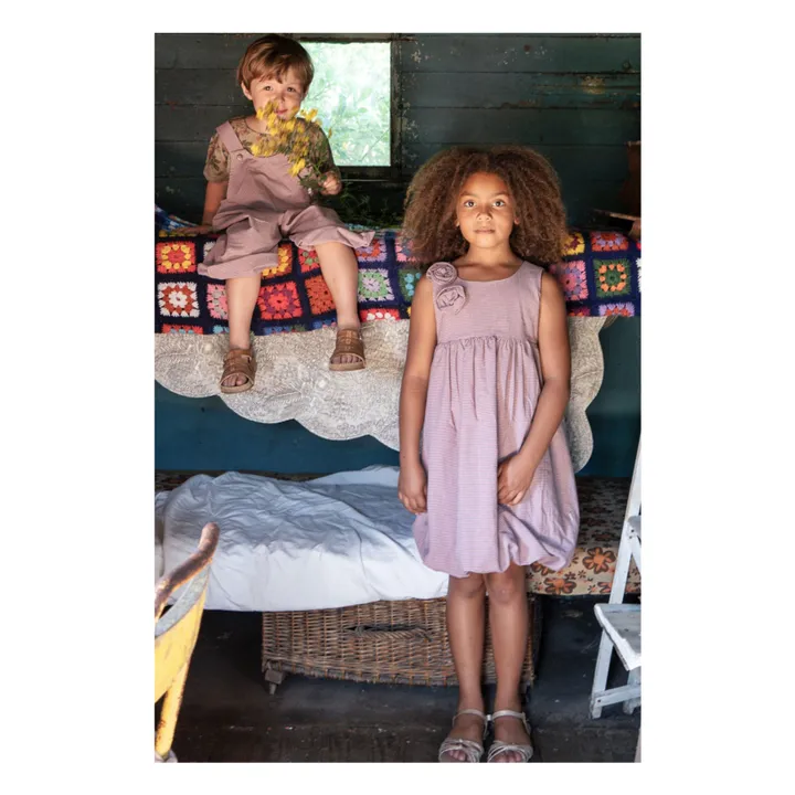 Lilinoa Robe Lucette à Carreaux | Aubergine