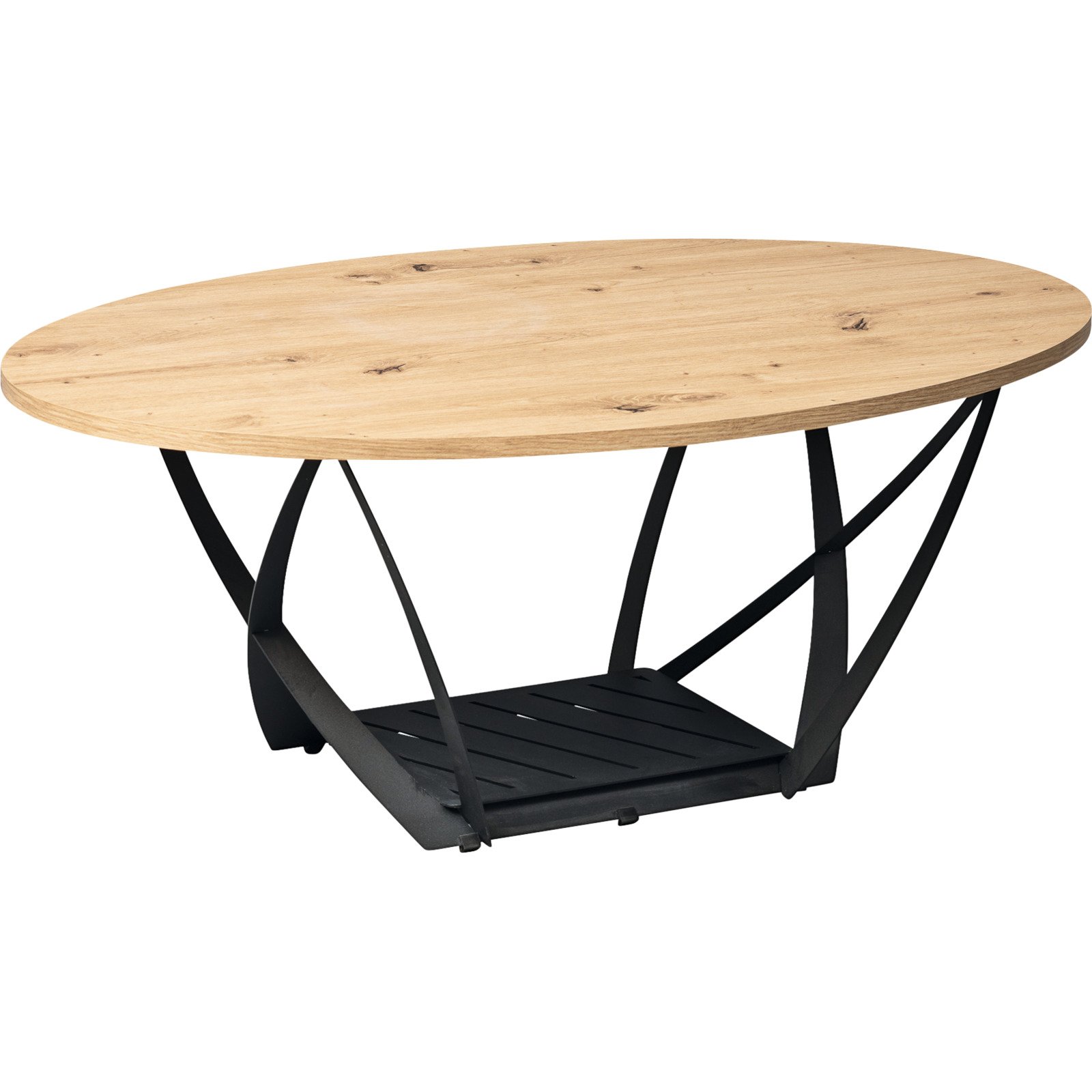 Salontisch Mona oval MDF Dekor Artisan 100 x 40 x 60 cm